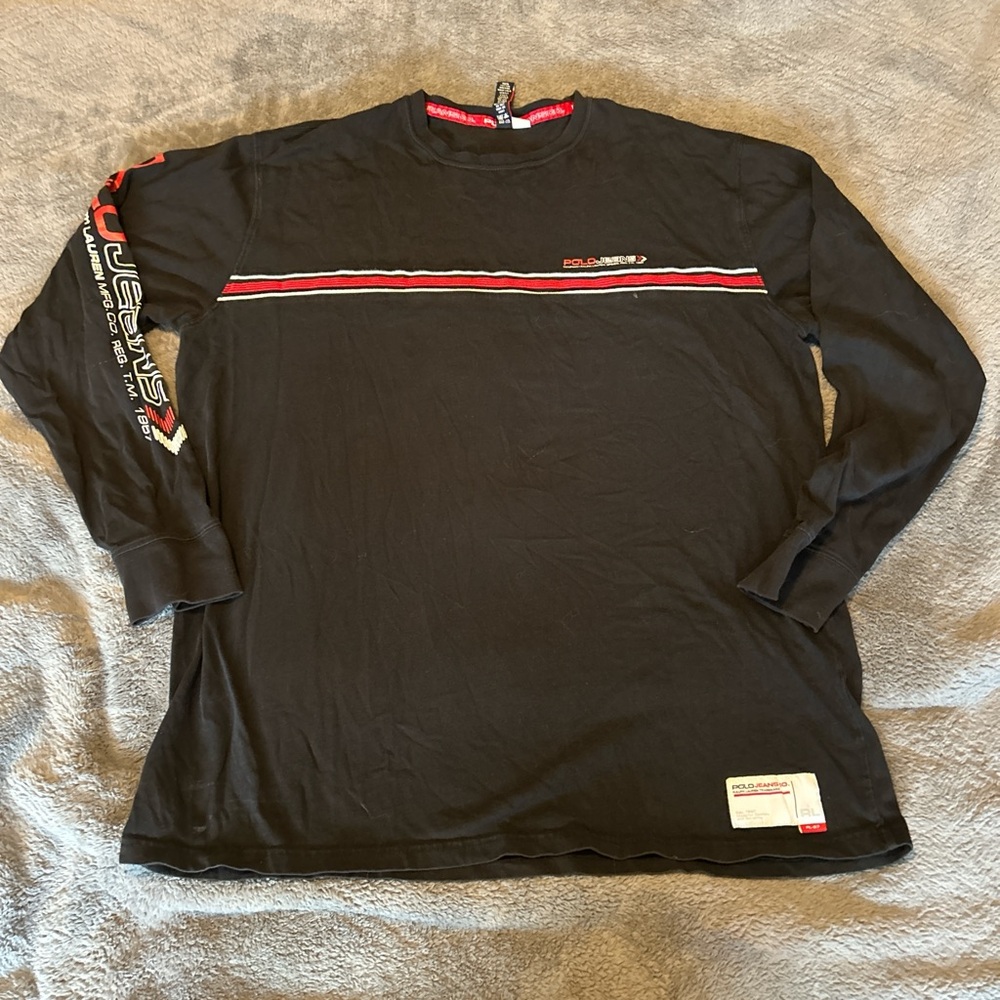 y2k vintage polo Ralph Lauren striped long sleeve